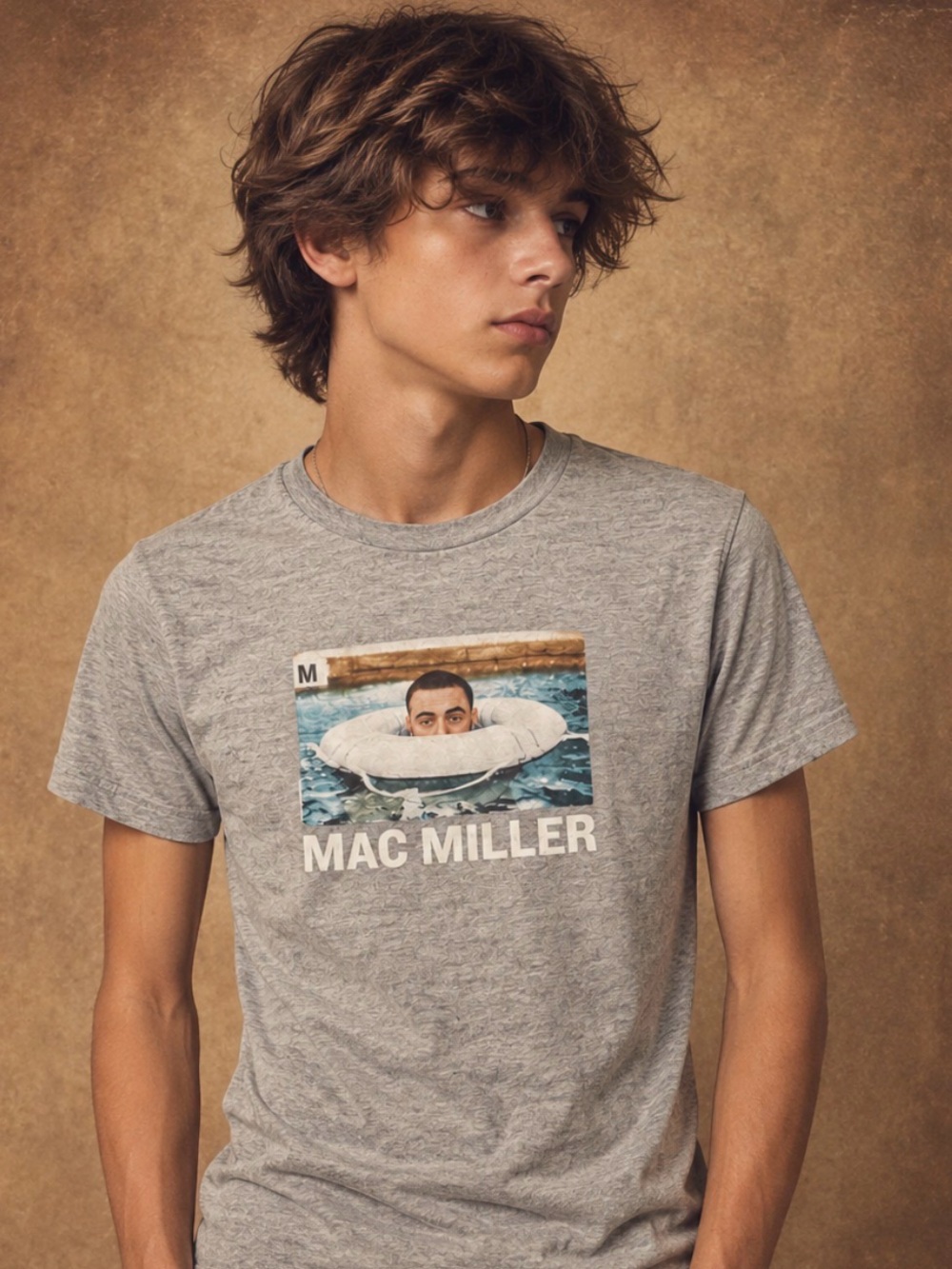 Mac Miller Grey Graphic Crewneck T-Shirt